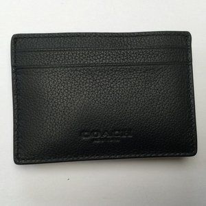 Coach NWT men’s clip cardholder Black